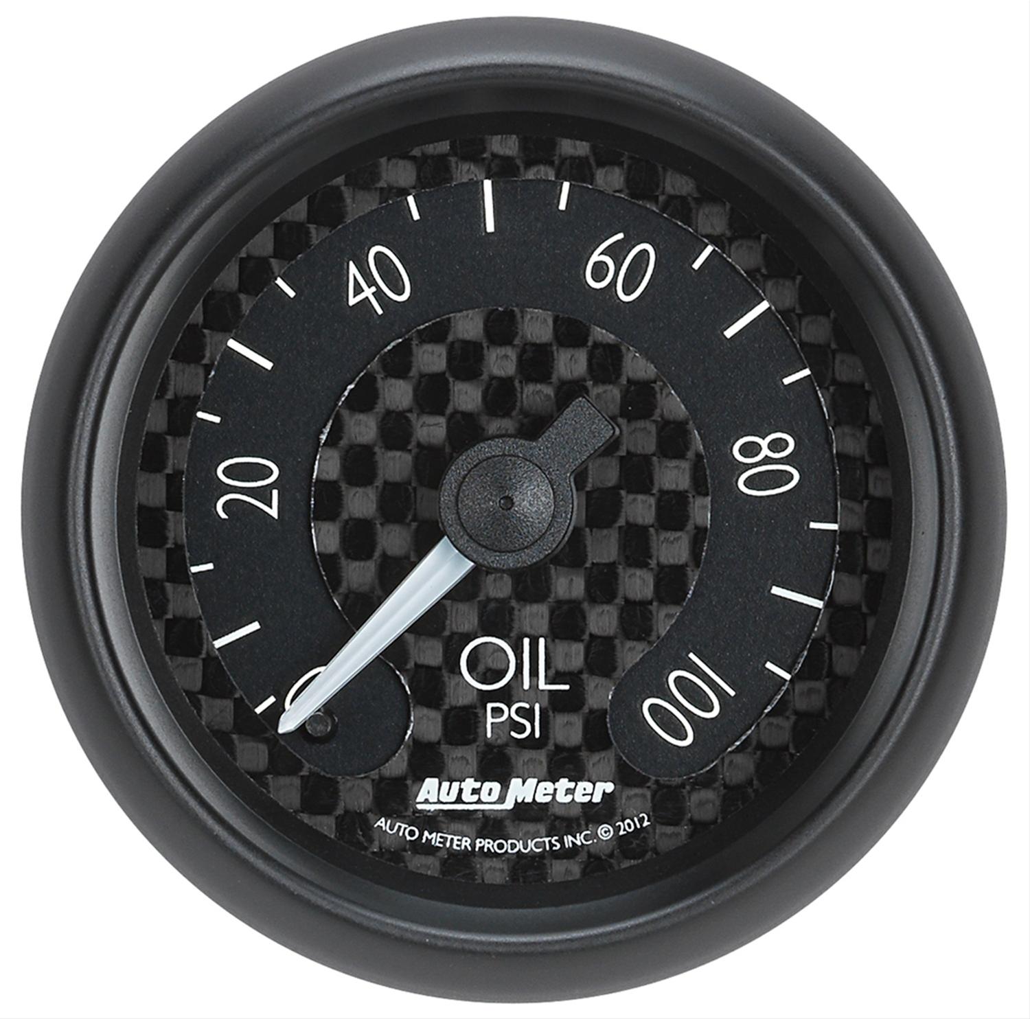 Autometer GT Series 52mm Mechanical 0-100 psi Oil Pressure Gauge