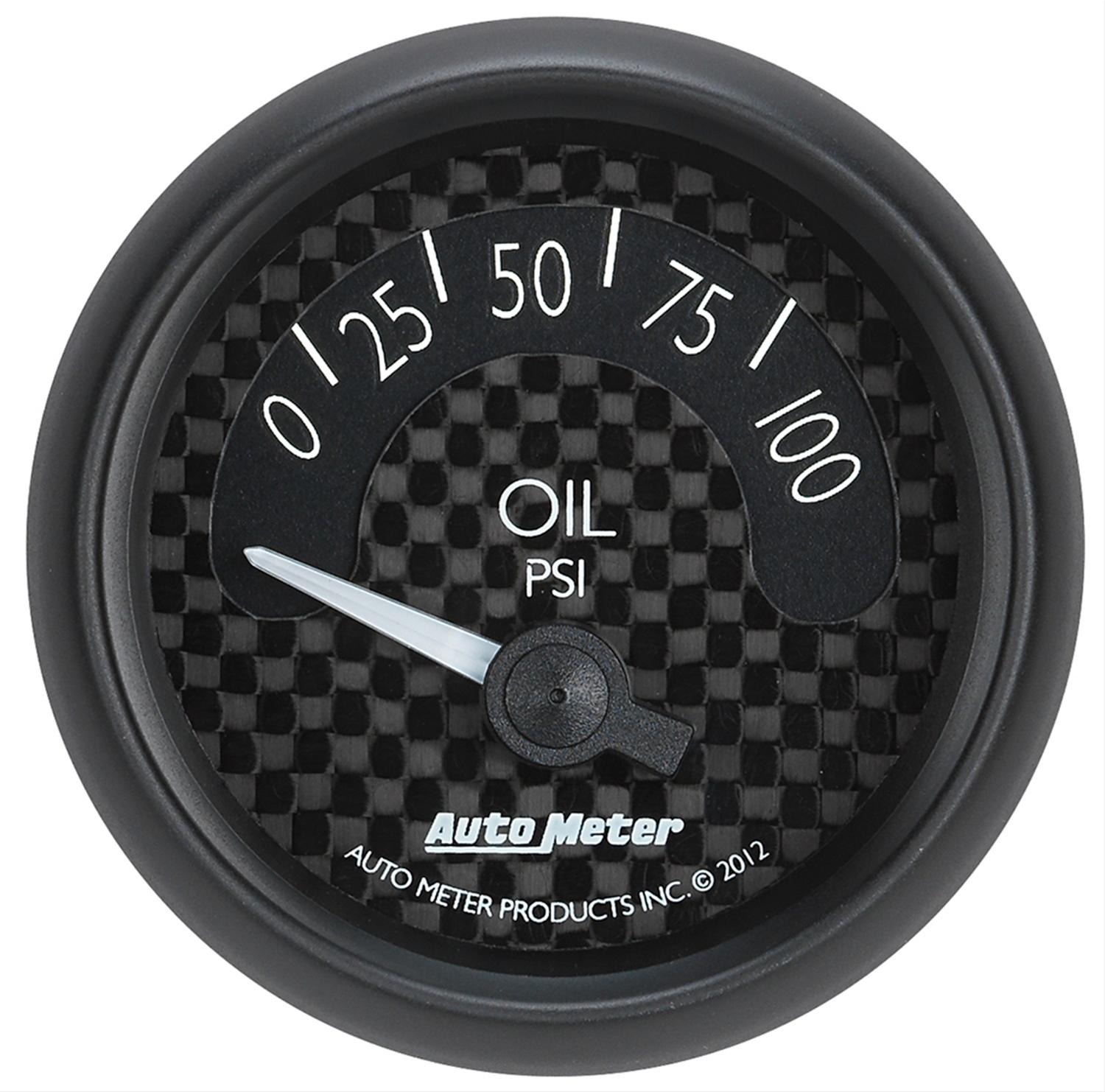 Autometer GT Series 52mm Short Sweep Electronic 0-100 psi Oil Pressure thumbnail 2