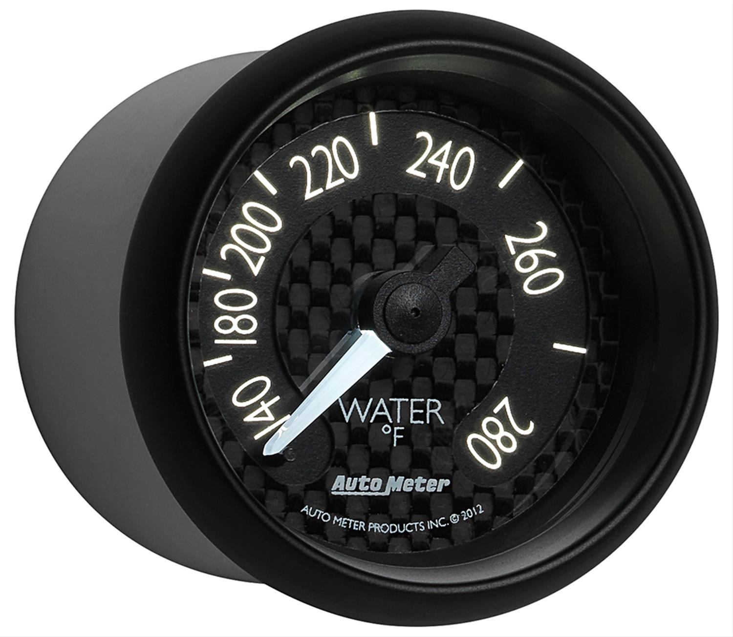 Autometer GT Series 52mm Mechanical 140-280 Deg F Water Temperature Gauge thumbnail 6