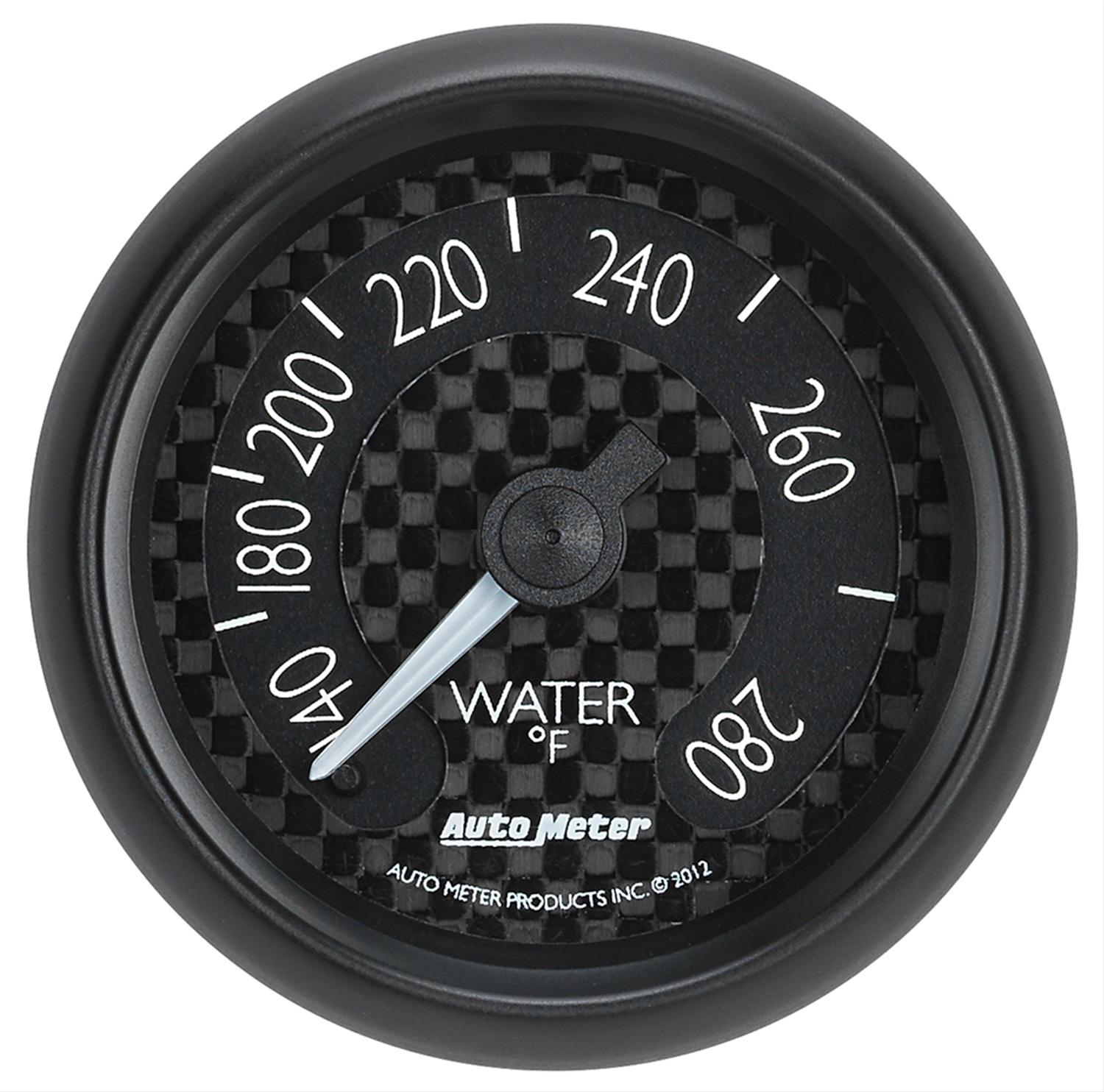 Autometer GT Series 52mm Mechanical 140-280 Deg F Water Temperature Gauge