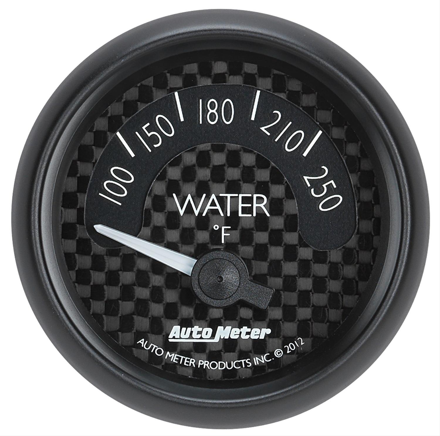 Autometer GT Series 52mm Short Sweep Electronic 100-250 Deg F Water Temperature