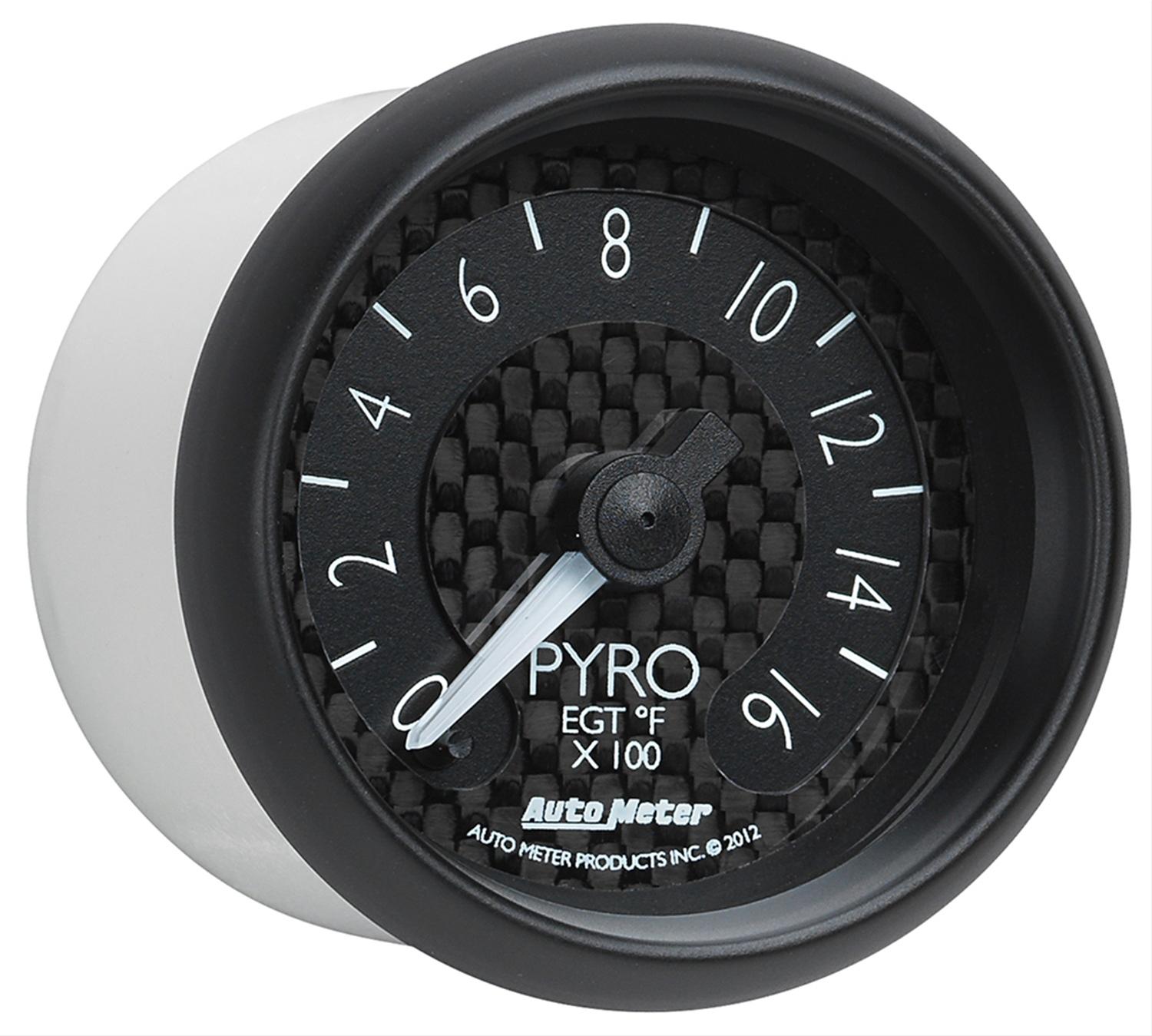Autometer GT Series 52mm Full Sweep Electronic 0-1600 Deg F EGT/Pyrometer Gauge thumbnail 3