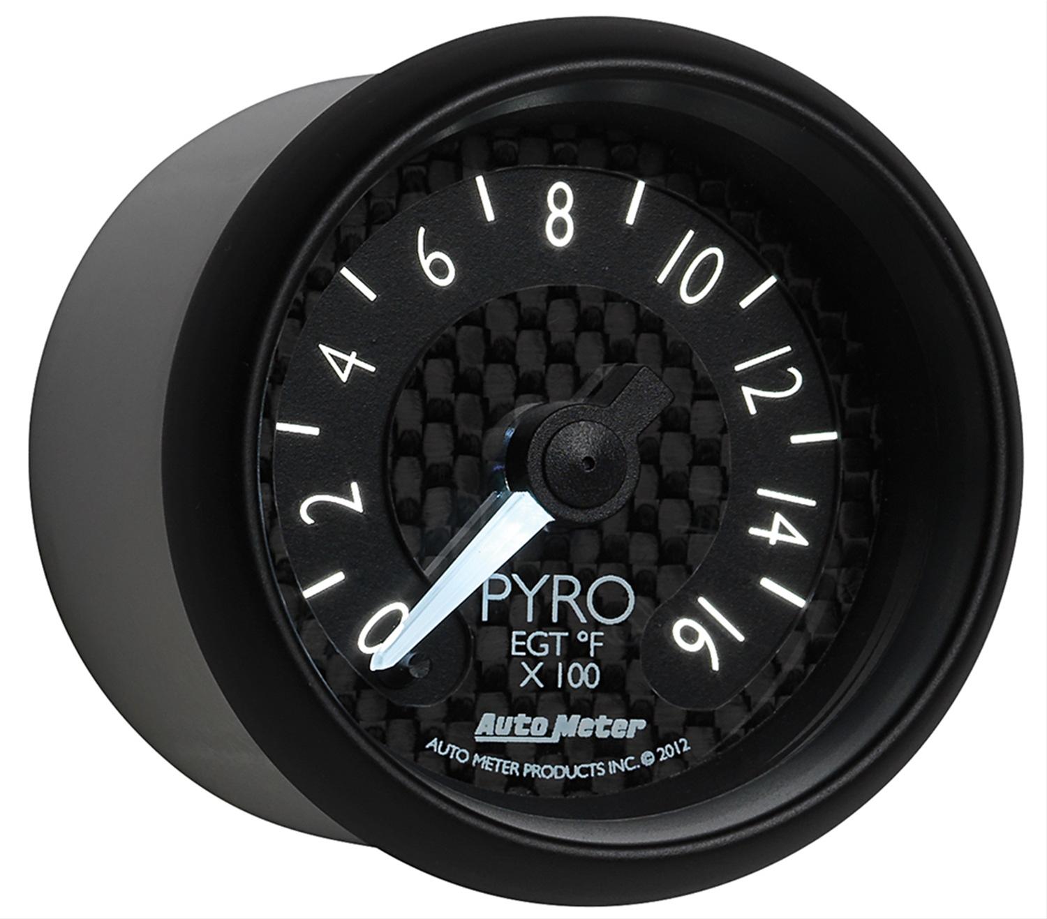 Autometer GT Series 52mm Full Sweep Electronic 0-1600 Deg F EGT/Pyrometer Gauge thumbnail 6