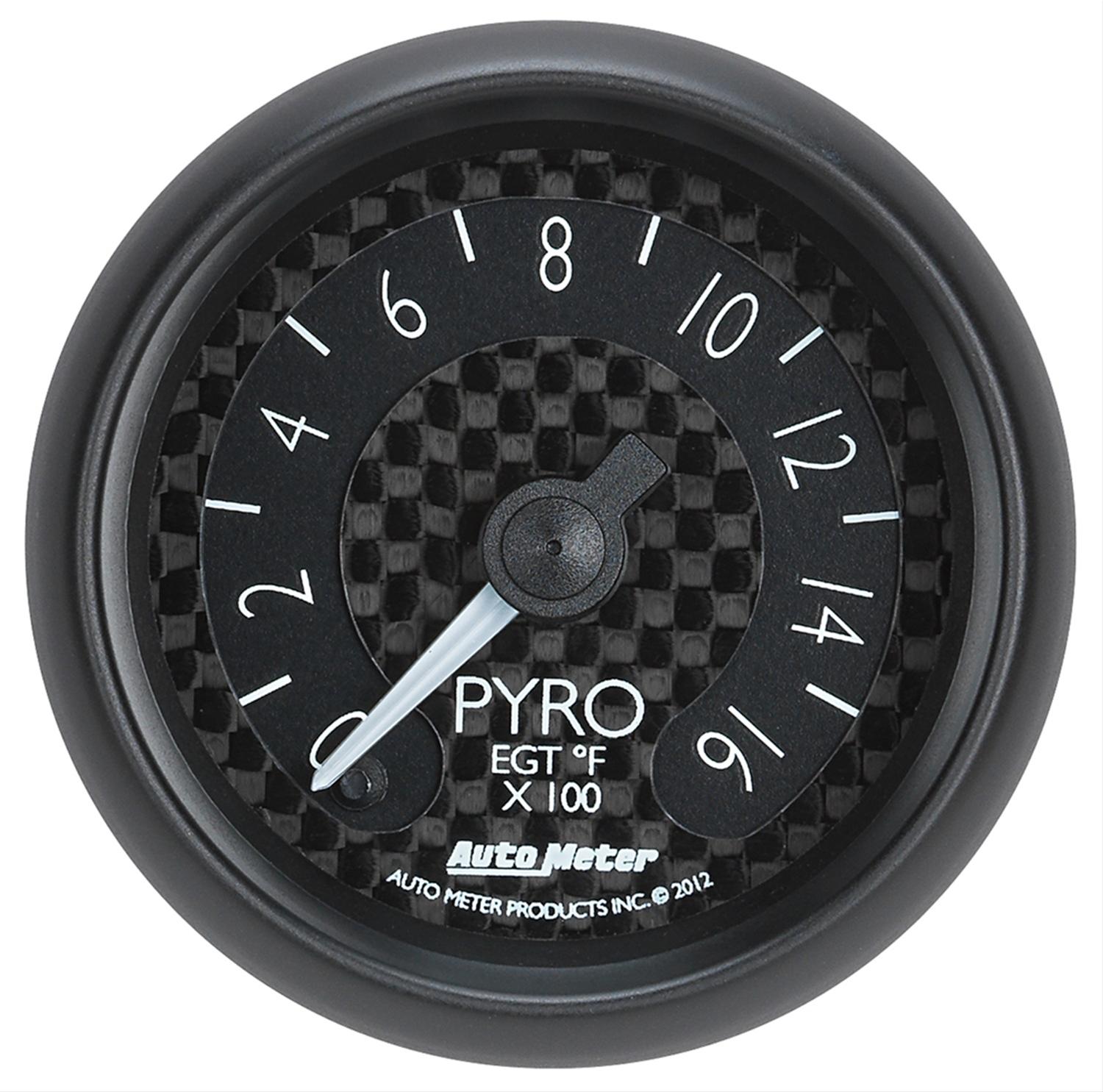 Autometer GT Series 52mm Full Sweep Electronic 0-1600 Deg F EGT/Pyrometer Gauge