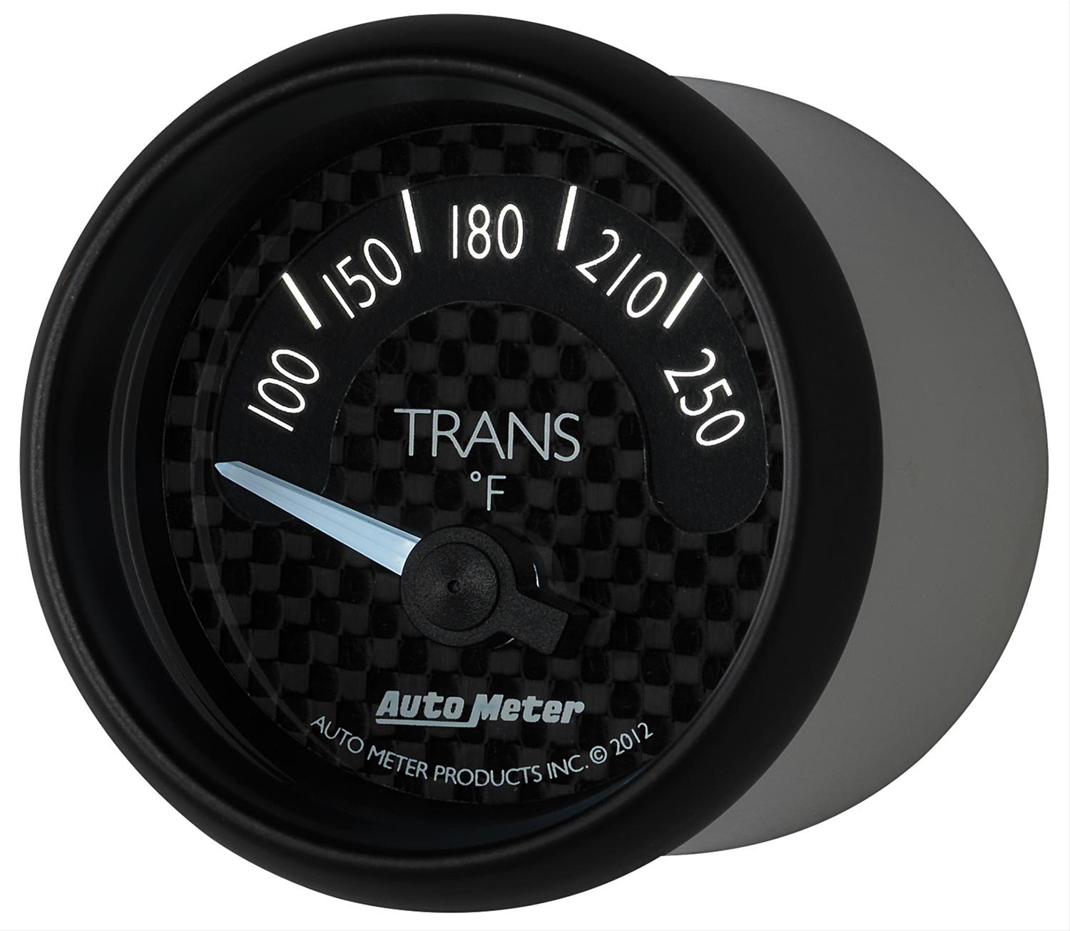 Autometer GT Series 52mm Short Sweep Electronic 100-250 Deg F Transmission Temperature thumbnail 6