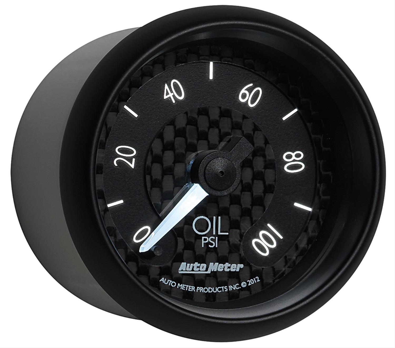 Autometer GT Series 52mm Full Sweep Electronic 0-100 PSI Oil Pressure Gauge thumbnail 6