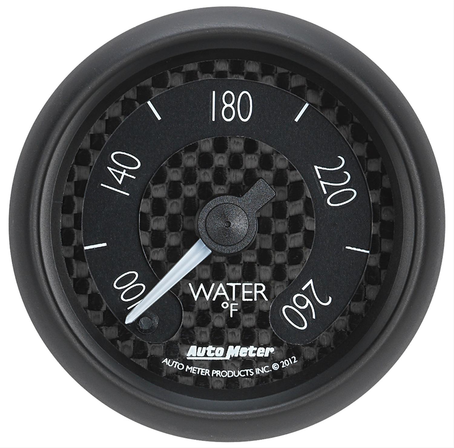Autometer GT Series 52mm Full Sweep Electronic 100-260 Deg F Water Temperature Gauge thumbnail 2