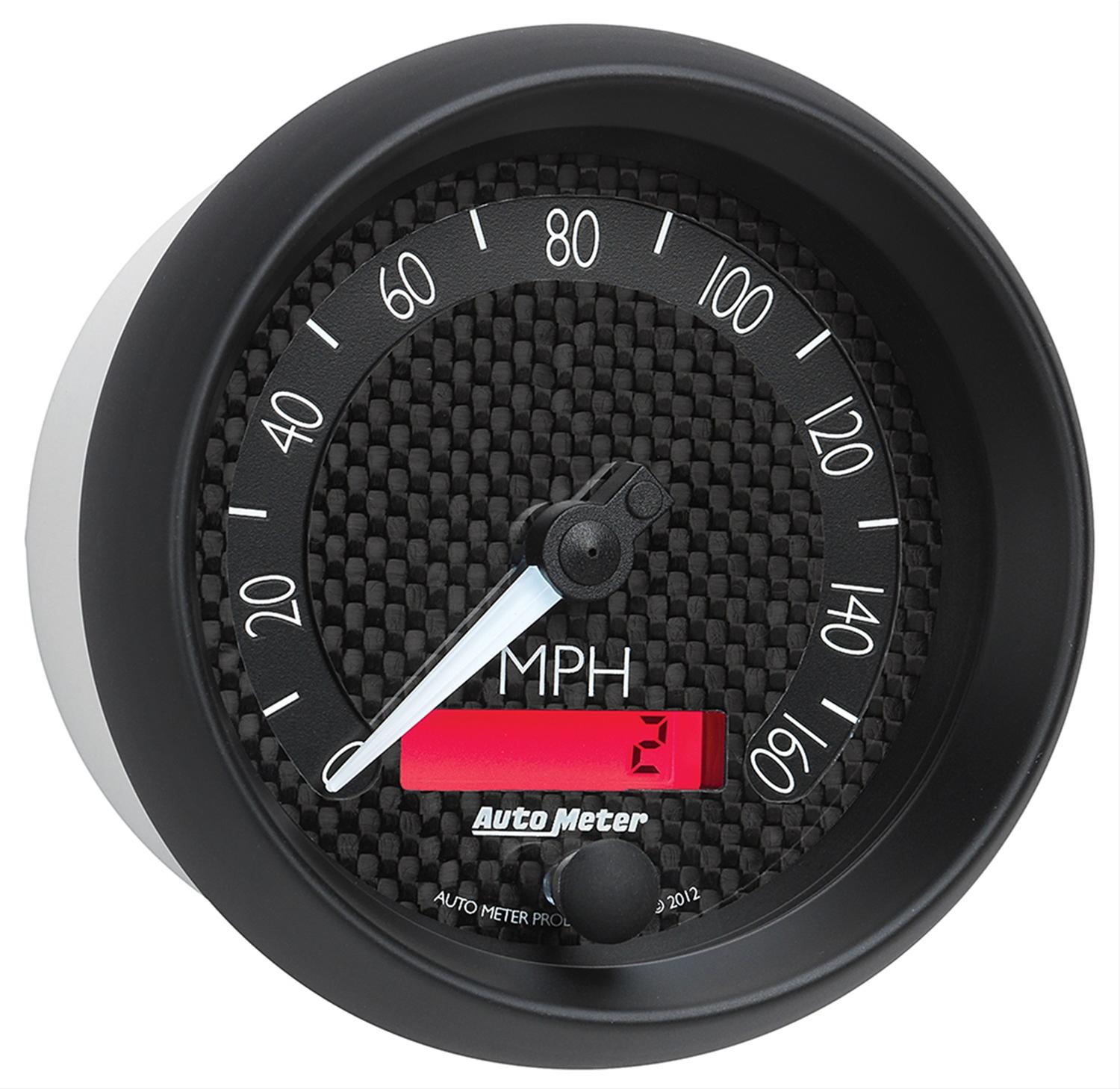 Autometer GT Series 3-3/8in In Dash 0-160 MPH Electronic Programmable Speedometer thumbnail 4