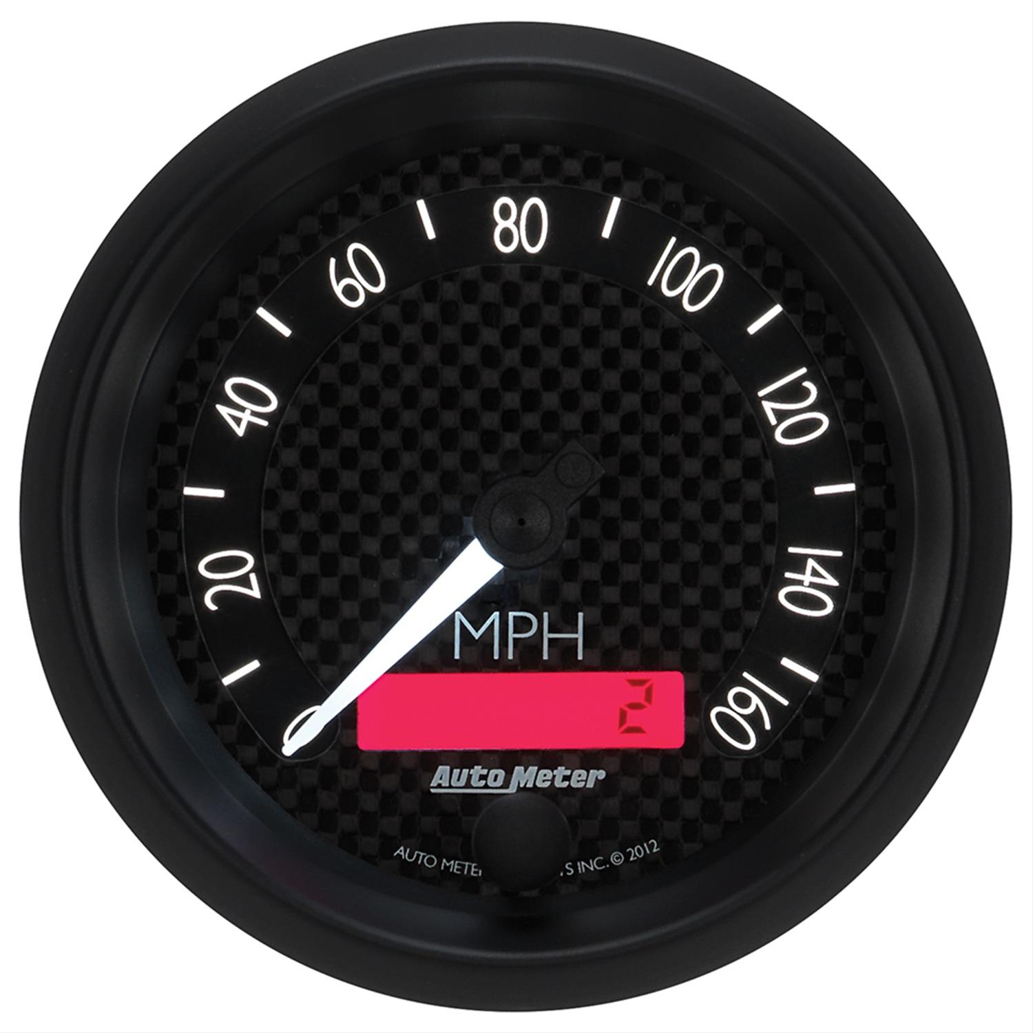 Autometer GT Series 3-3/8in In Dash 0-160 MPH Electronic Programmable Speedometer thumbnail 2
