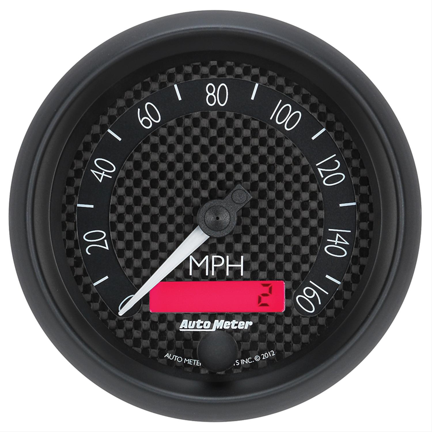 Autometer GT Series 3-3/8in In Dash 0-160 MPH Electronic Programmable Speedometer