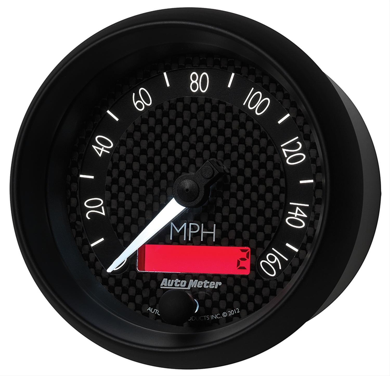Autometer GT Series 3-3/8in In Dash 0-160 MPH Electronic Programmable Speedometer thumbnail 6