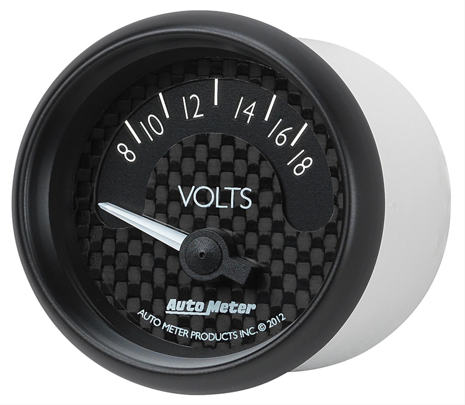 Autometer GT Series 52mm Short Sweep Electronic 8-18 Volts Voltmeter thumbnail 6