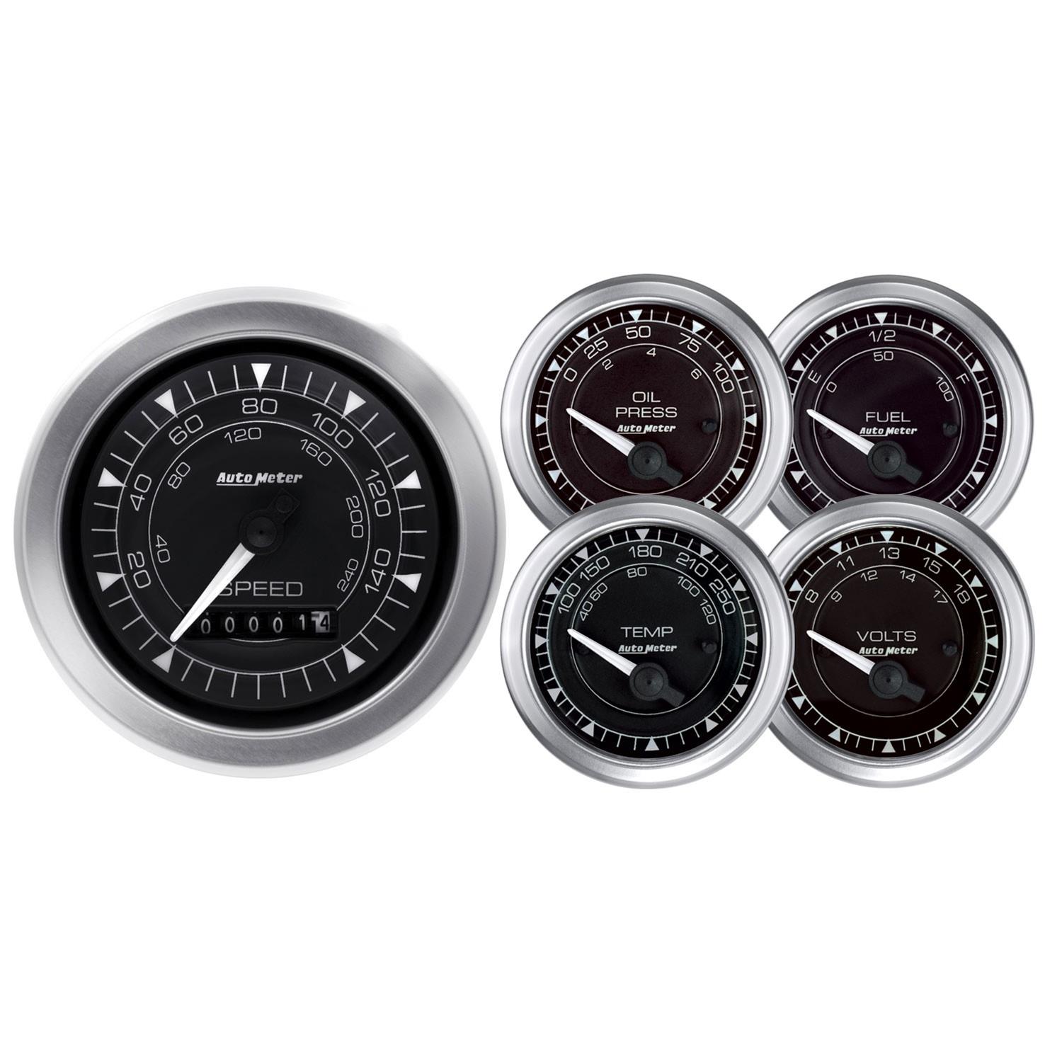 AutoMeter 8100 AutoMeter Chrono Series Gauge Kits Summit Racing