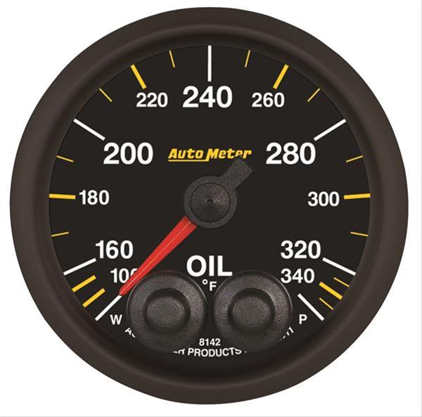AutoMeter Elite Series Analog Gauges 8142-05702 Gauge, Series, Analog, Oil Temperature, 100-340 Degrees F, 2 1/16 in. Diameter, Black Face, Each thumbnail 2