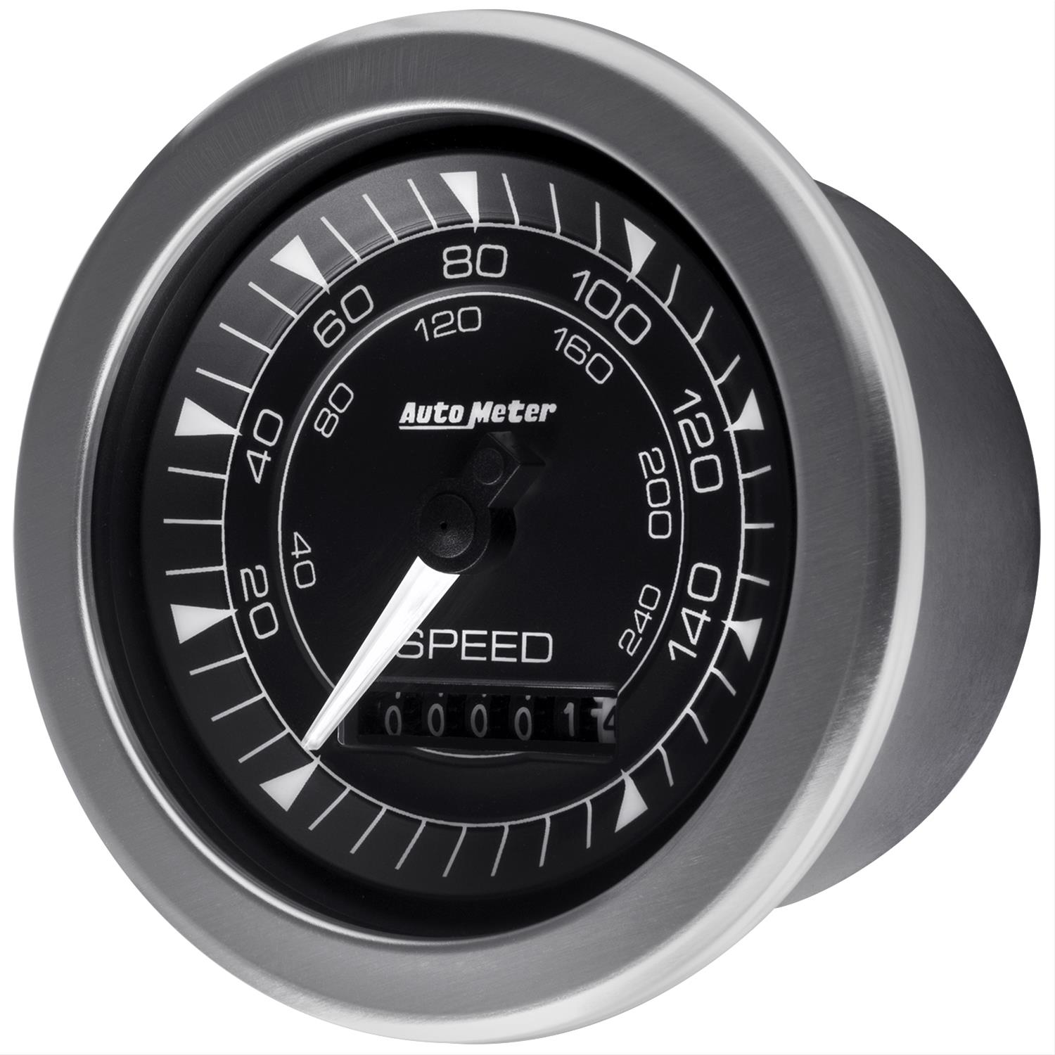Autometer Chrono 3-3/8in 160MPH Electric Programmable Speedometer Gauge thumbnail 3