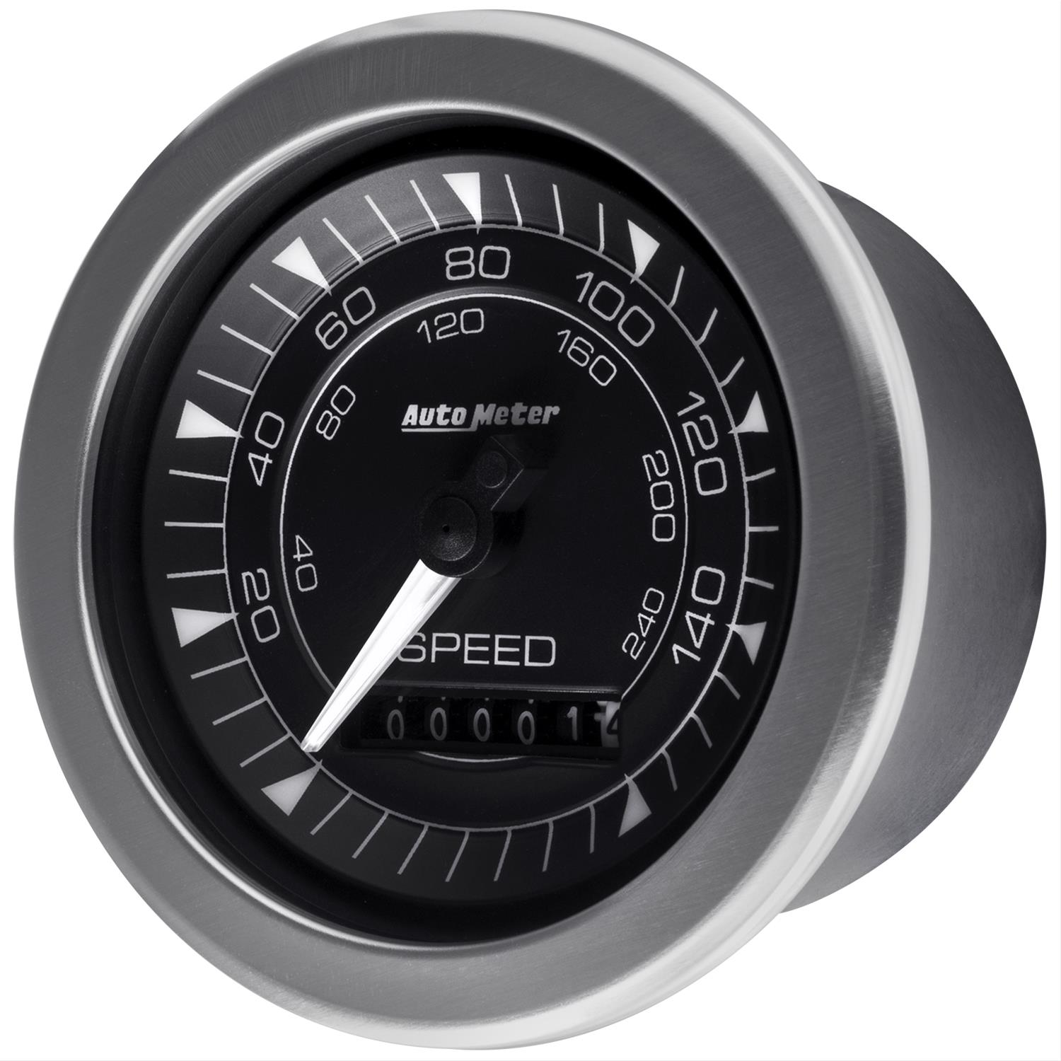 Autometer Chrono 3-3/8in 160MPH Electric Programmable Speedometer Gauge thumbnail 5