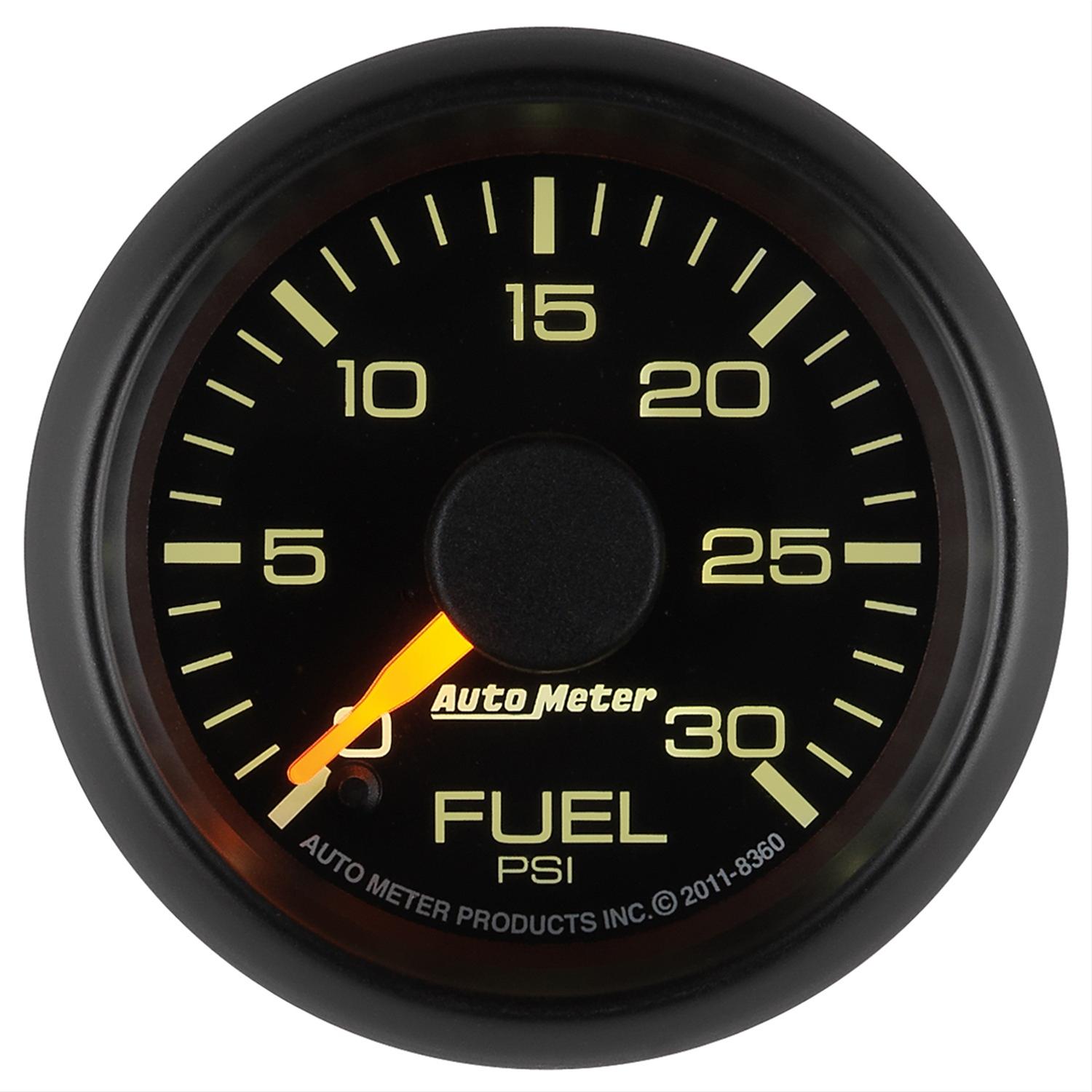 Autometer Factory Match Chevy 2-1/16in FSE 0-30 PSI Fuel Pressure Gauge