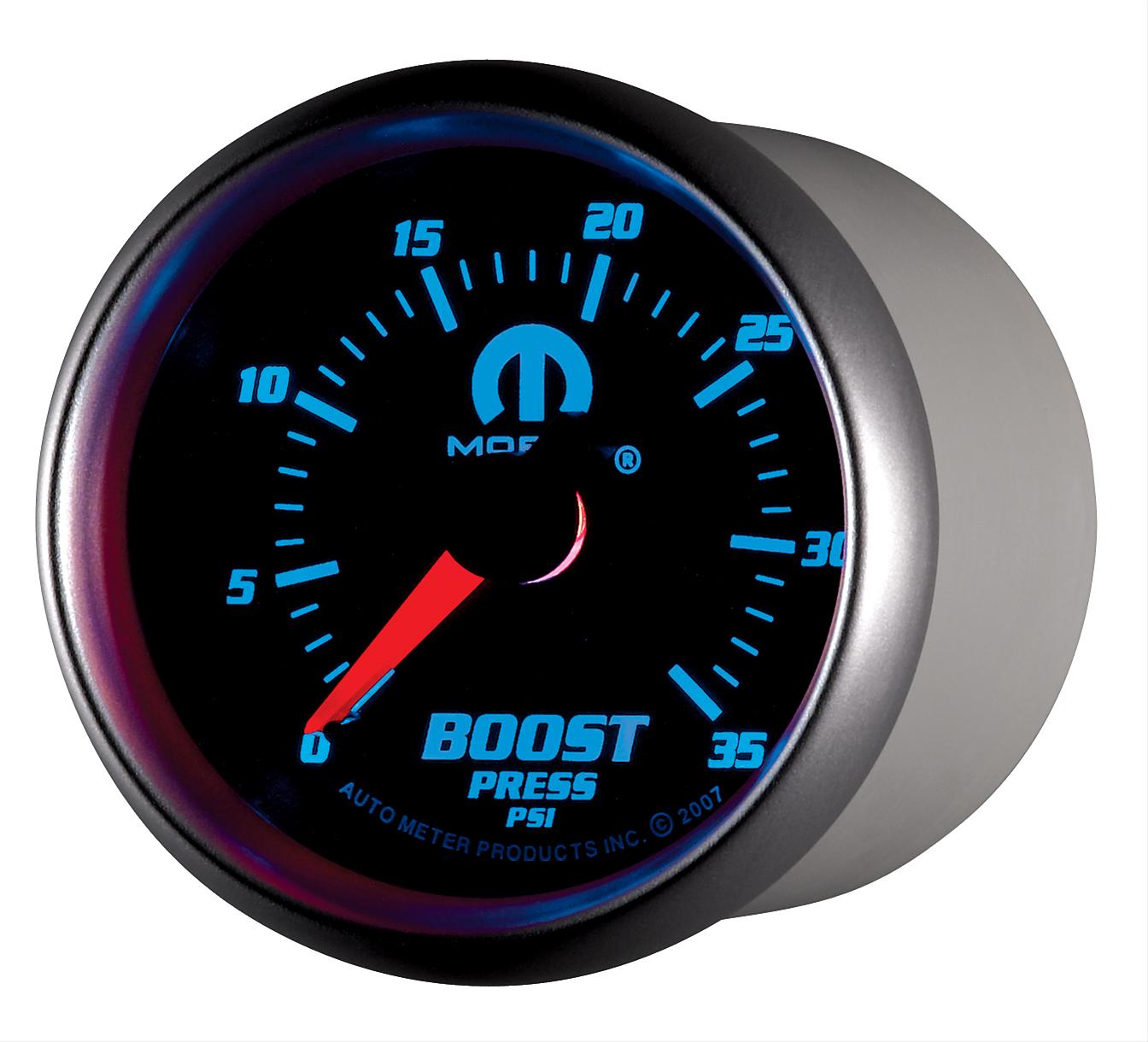 AutoMeter Gauge Boost 2-1/16in. 35PSI Mechanical Black Mopar thumbnail 2