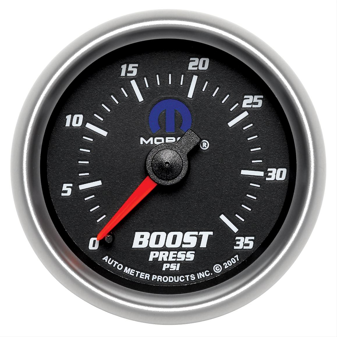 AutoMeter Gauge Boost 2-1/16in. 35PSI Mechanical Black Mopar thumbnail 4