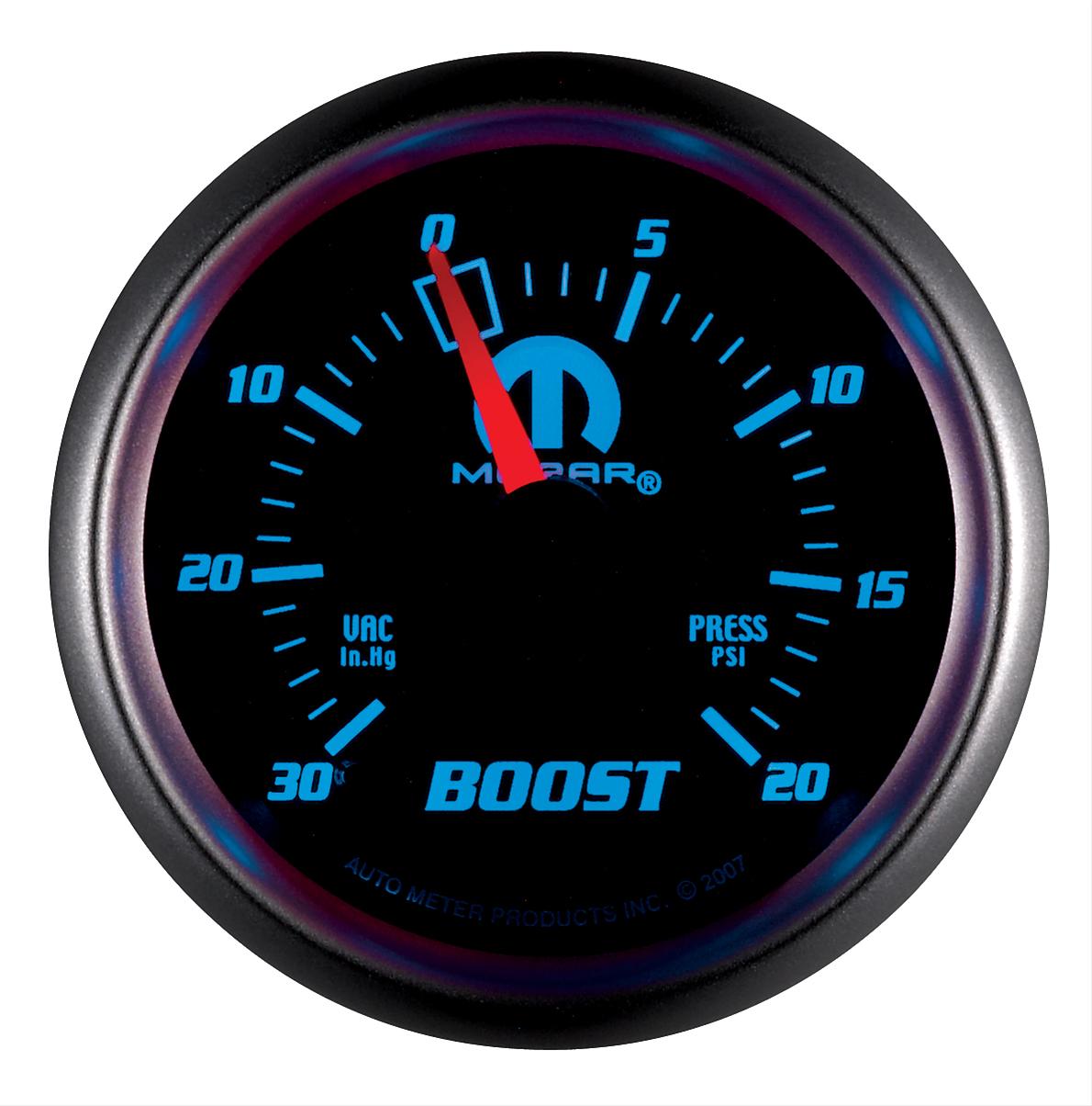 Autometer Mopar 52.4mm 30 Hg/20 PSI Vacuum/Boost Gauge thumbnail 3