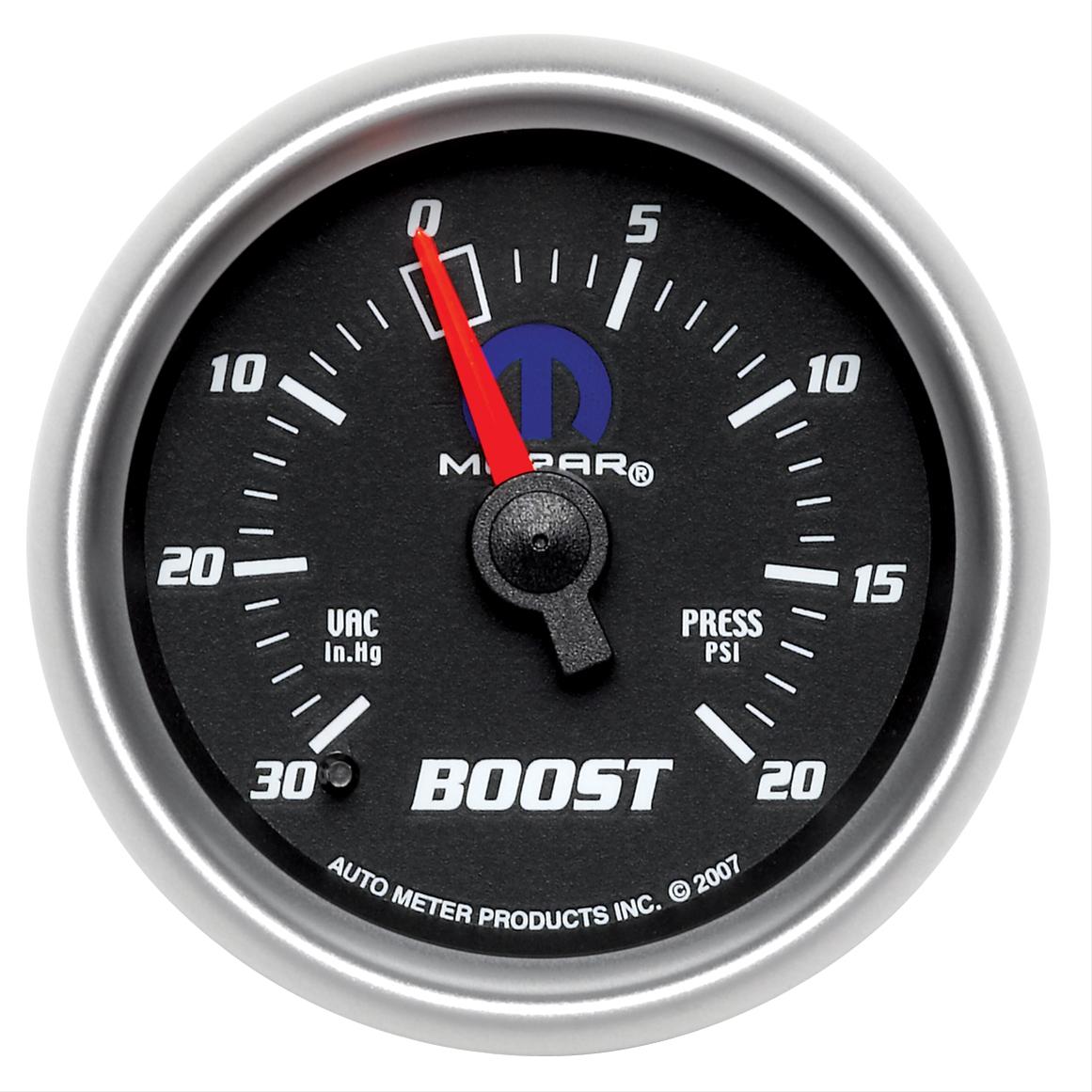 Autometer Mopar 52.4mm 30 Hg/20 PSI Vacuum/Boost Gauge thumbnail 4