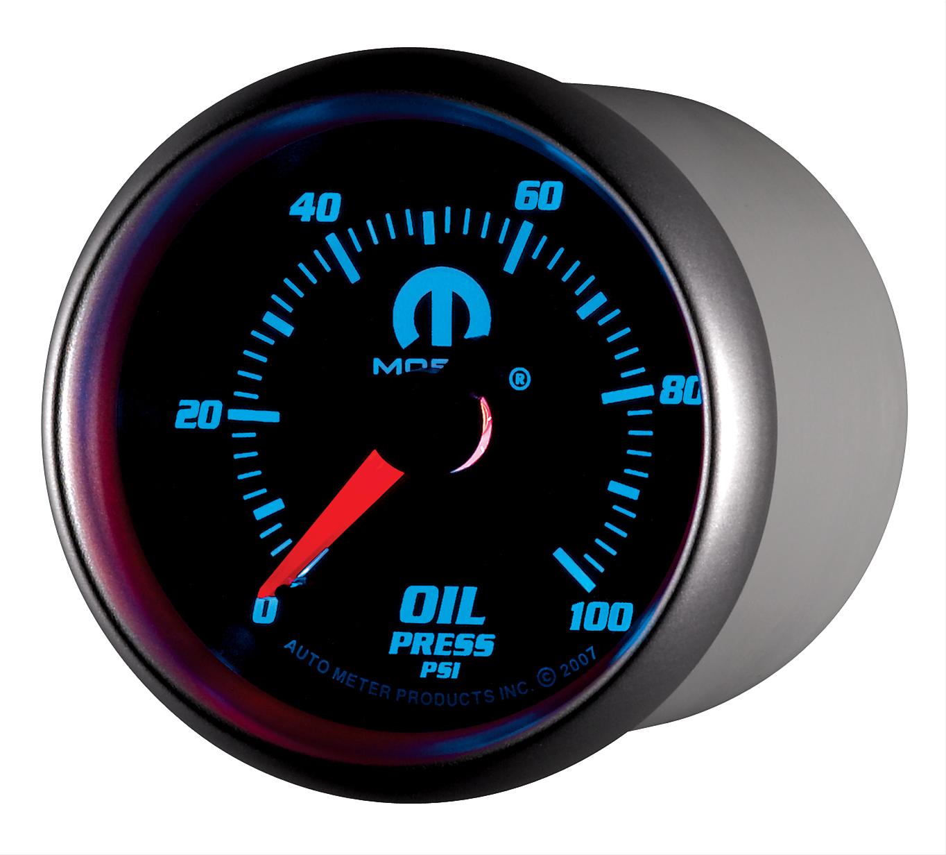 Autometer Mopar 2-1/16in Mechanical 100PSI Oil Pressure Gauge thumbnail 2