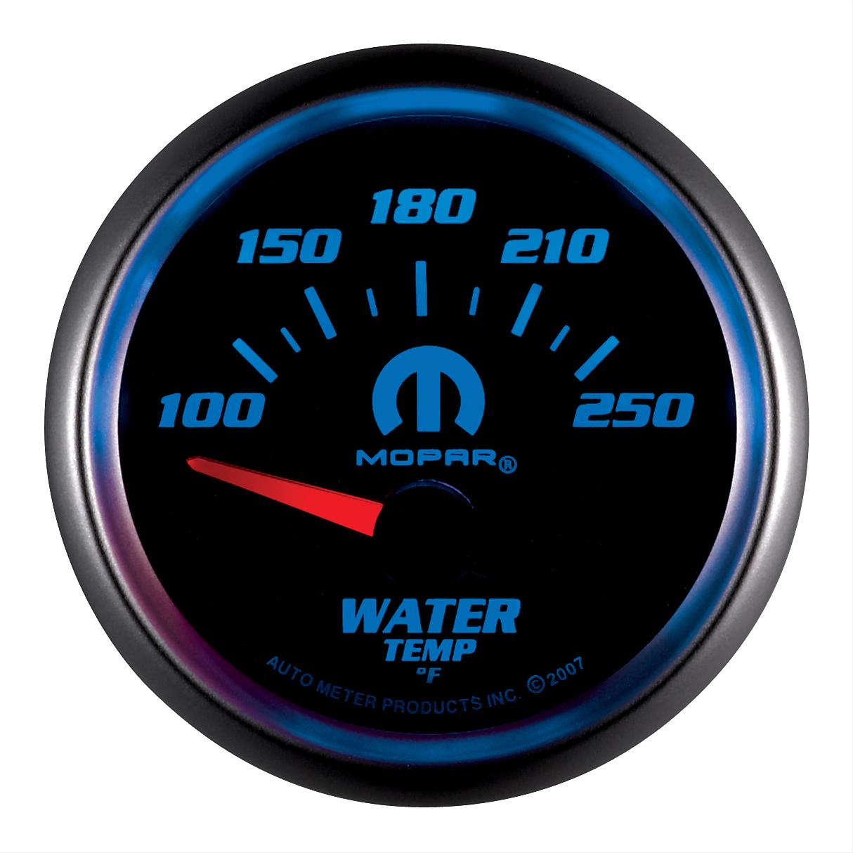 Autometer Mopar 52.4mm SSE 100-250 Degree F Water Temperature Gauge thumbnail 3