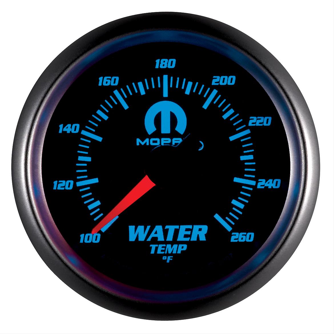AutoMeter Gauge Water Temp 2-1/16in. 100-260 Deg. F Digital Stepper Motor Black Mopar thumbnail 4