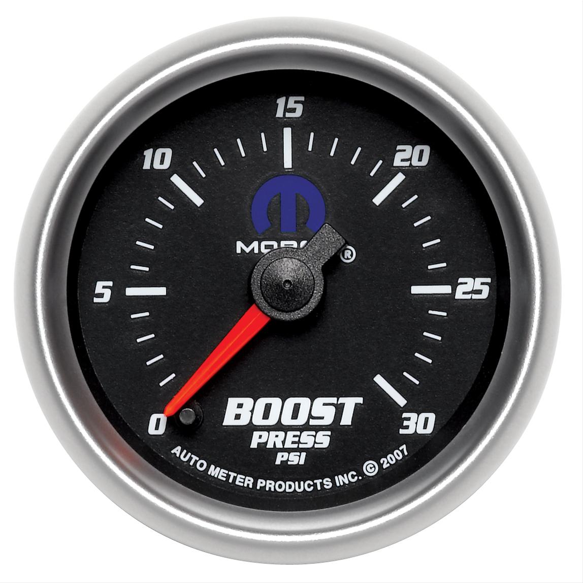Autometer Mopar 52.4mm FSE 0-30 PSI Boost Gauge thumbnail 4
