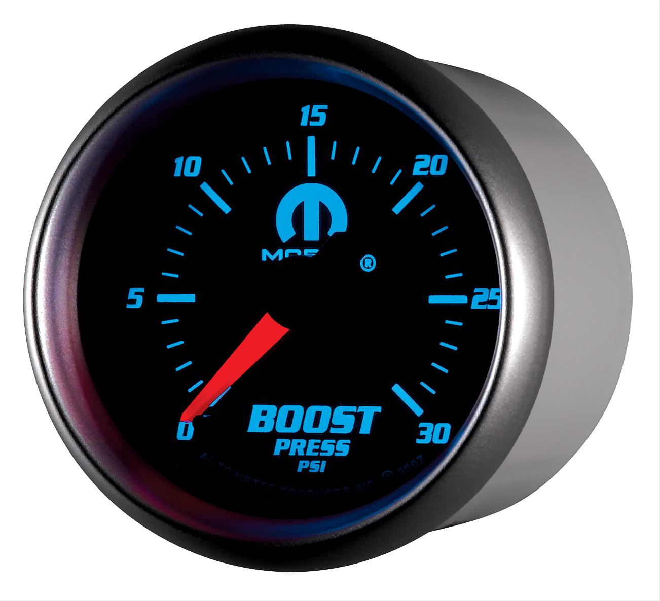 Autometer Mopar 52.4mm FSE 0-30 PSI Boost Gauge thumbnail 2