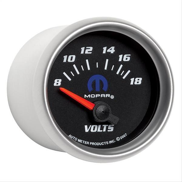 Autometer Mopar 52.4mm SSE 8-18 Volts Voltmeter Gauge thumbnail 5
