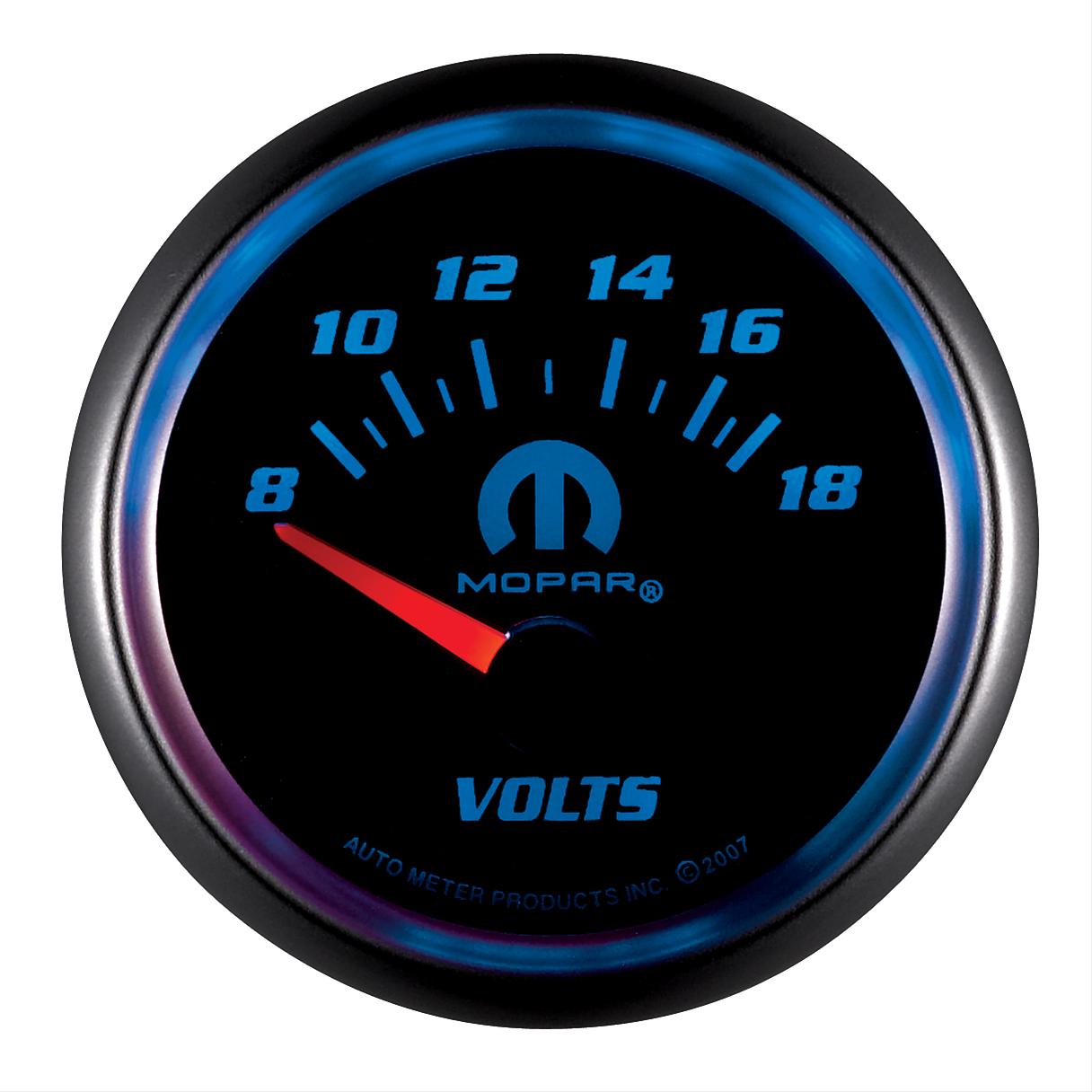 Autometer Mopar 52.4mm SSE 8-18 Volts Voltmeter Gauge thumbnail 3