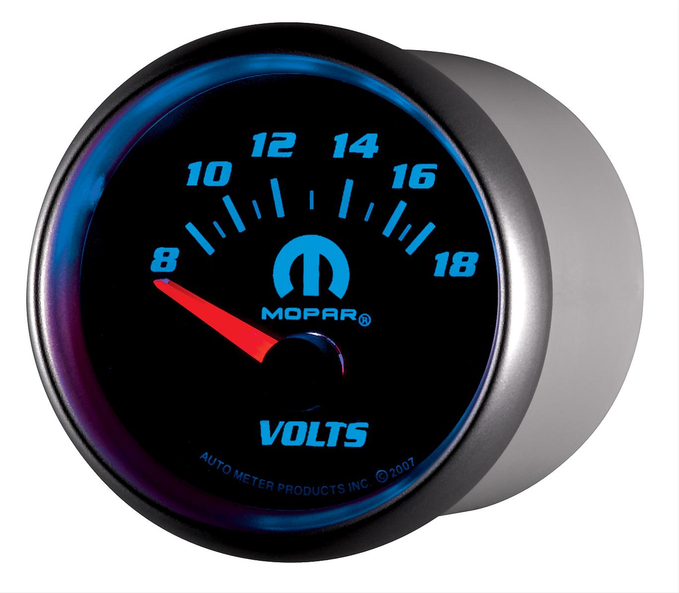 Autometer Mopar 52.4mm SSE 8-18 Volts Voltmeter Gauge thumbnail 2