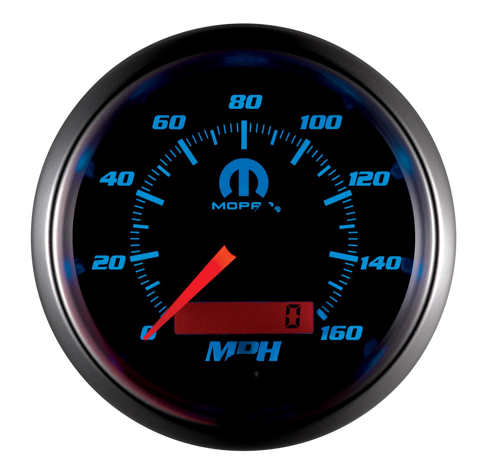 Autometer Mopar 3-3/8in 160 MPH Electric Programmable Speedometer Gauge - Black thumbnail 3