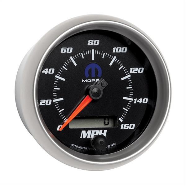 Autometer Mopar 3-3/8in 160 MPH Electric Programmable Speedometer Gauge - Black thumbnail 5