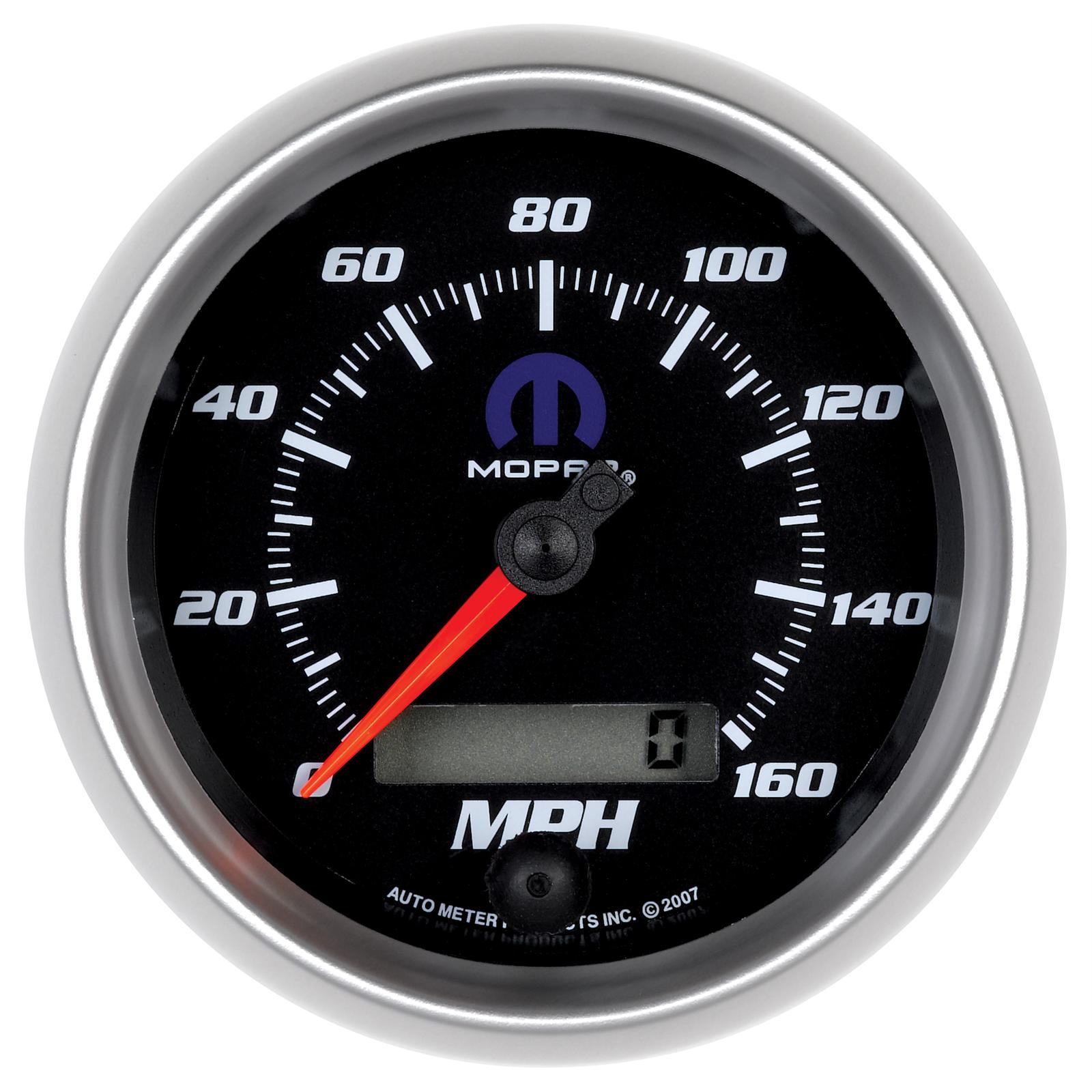 Autometer Mopar 3-3/8in 160 MPH Electric Programmable Speedometer Gauge - Black