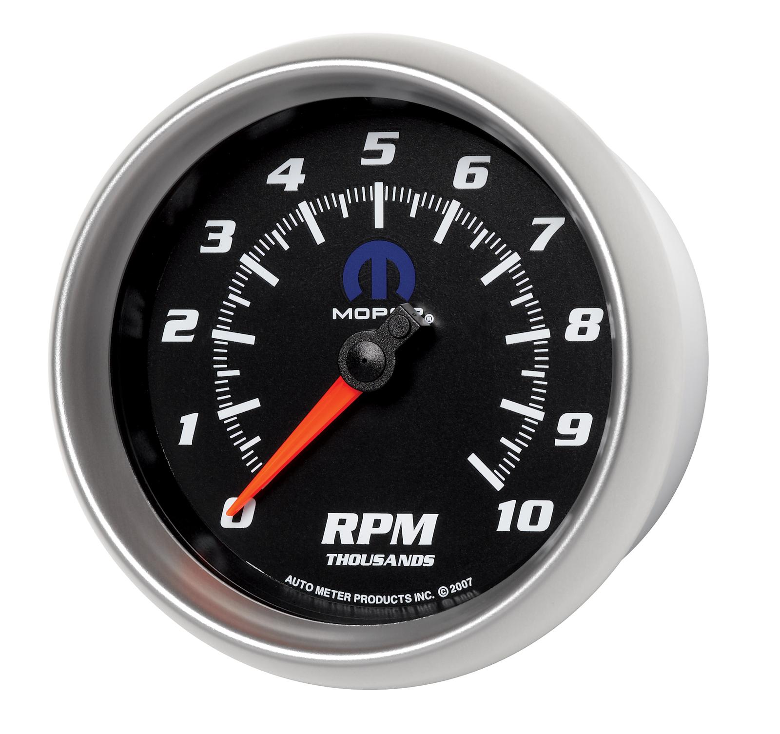 Autometer Mopar 3-3/8in 10K RPM In-Dash Tachometer Gauge - Black thumbnail 4