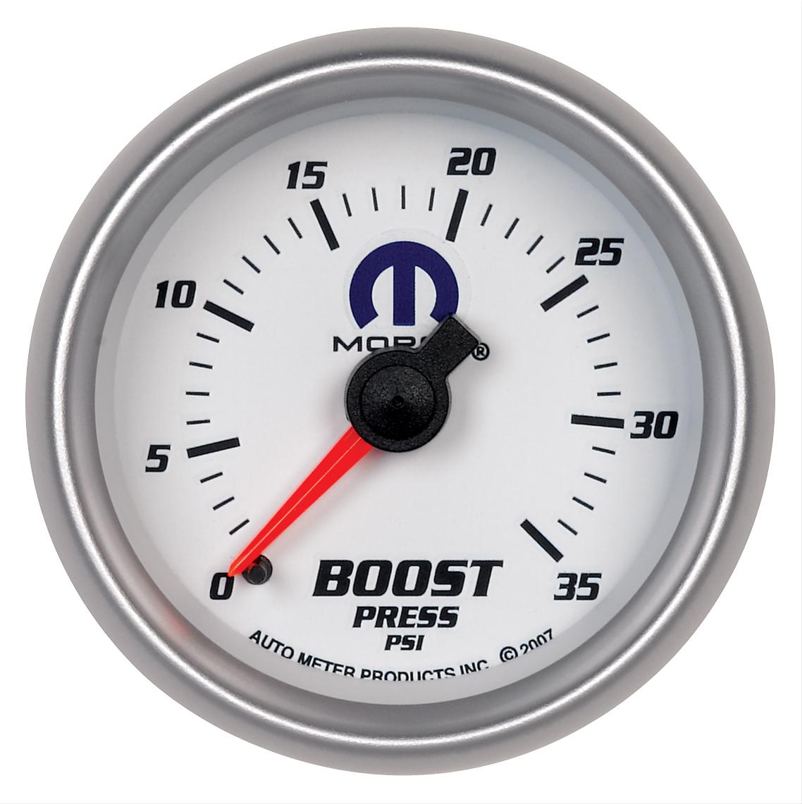 Autometer Mopar 2-1/16in Mechanical 0-35PSI Boost Gauge thumbnail 3