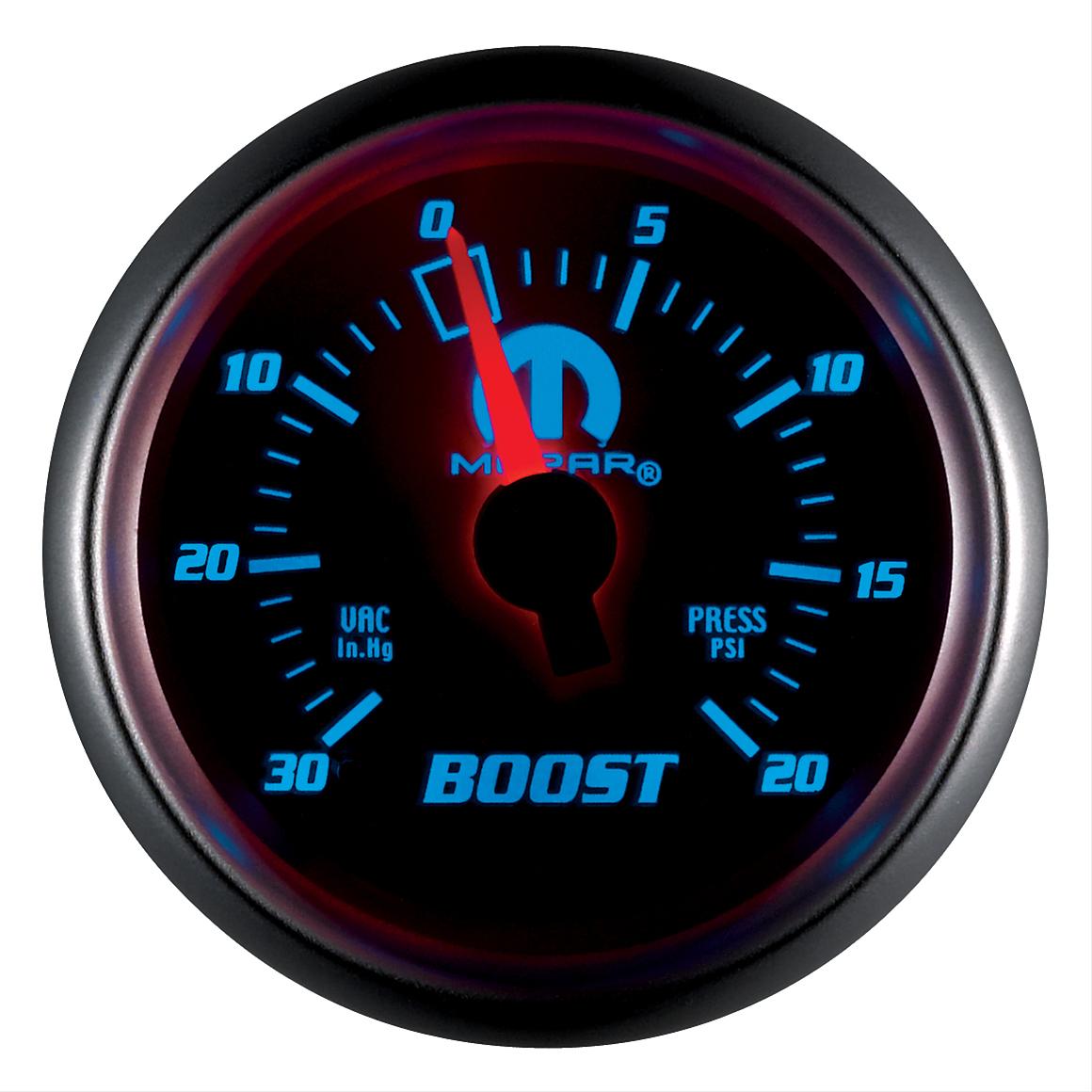 Autometer Mopar 52mm Mechanical 30 In Hg-Vac/20 PSI Vacuum/Boost Gauge thumbnail 3
