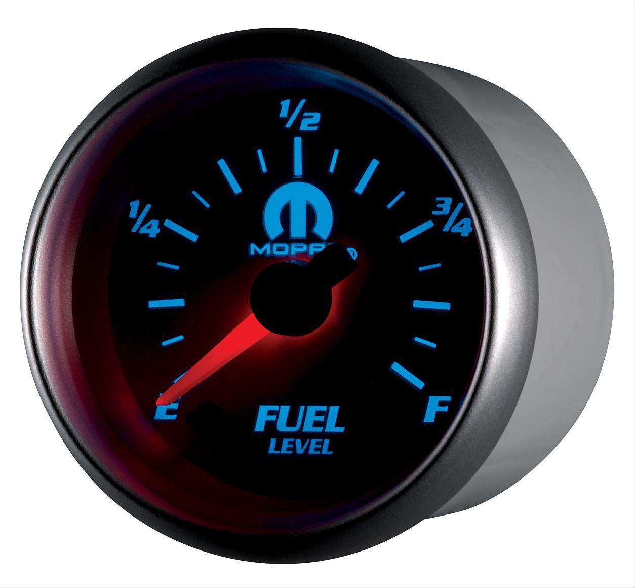 AutoMeter Gauge Fuel Level 2-1/16in. 0-280 Ohm Programmable White Mopar thumbnail 2