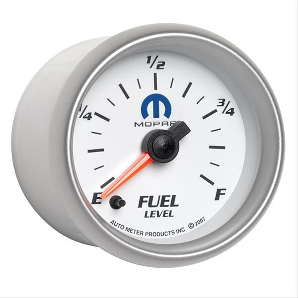 AutoMeter Gauge Fuel Level 2-1/16in. 0-280 Ohm Programmable White Mopar thumbnail 5