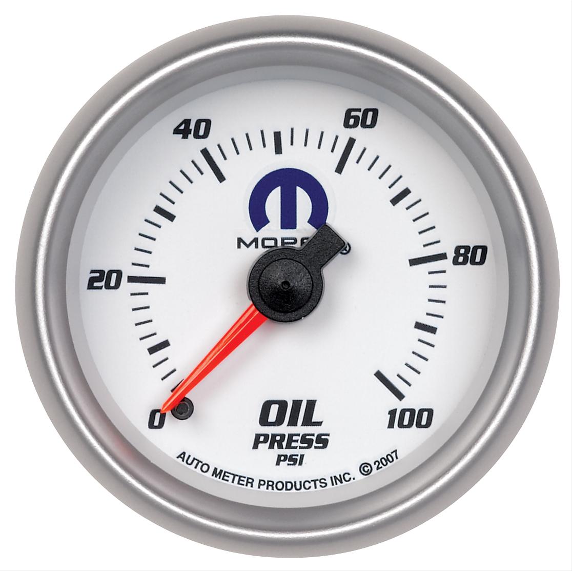 Autometer Mopar 52mm 0-100 PSI Oil Pressure Gauge thumbnail 4