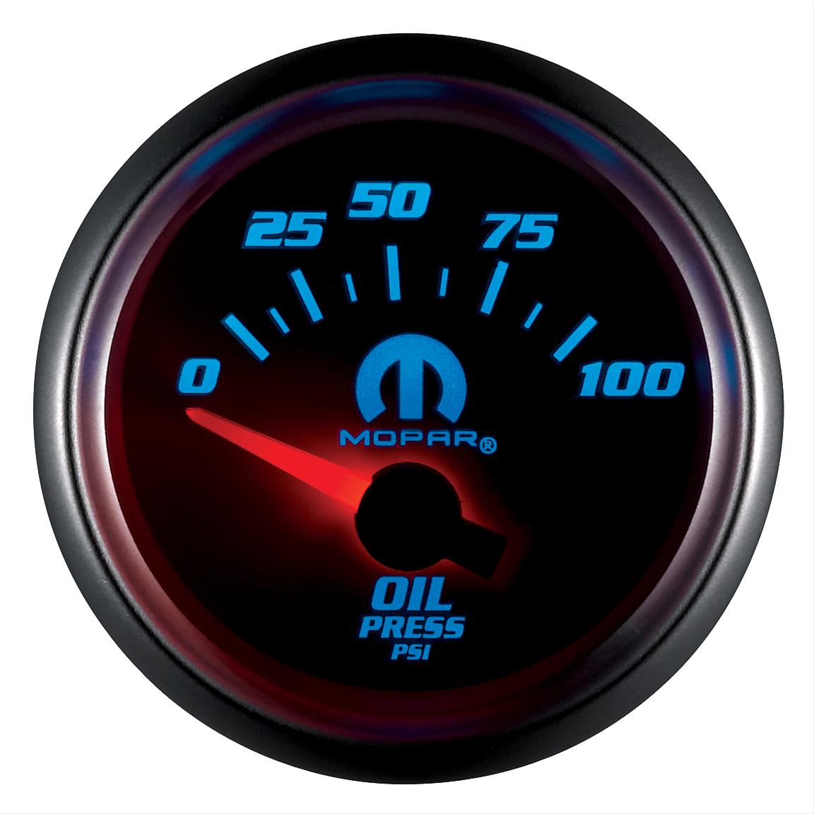 Autometer Mopar 52mm Short Sweep Electronic 0-100 PSI Oil Pressure Gauge thumbnail 3