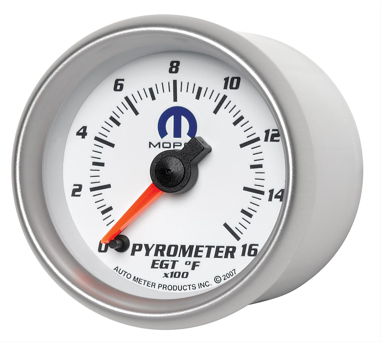 Autometer Mopar 52.4mm SSE 1600 Degree F Pyrometer (EGT) Gauge
