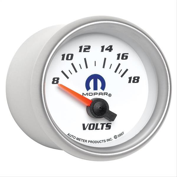Autometer Mopar 52.4mm SSE 8-18 Volts Voltmeter Gauge thumbnail 6