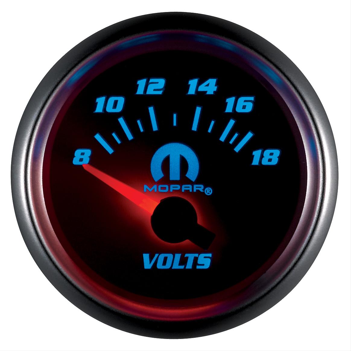 Autometer Mopar 52.4mm SSE 8-18 Volts Voltmeter Gauge thumbnail 4