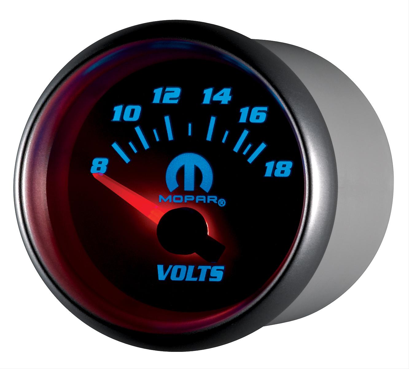 Autometer Mopar 52.4mm SSE 8-18 Volts Voltmeter Gauge