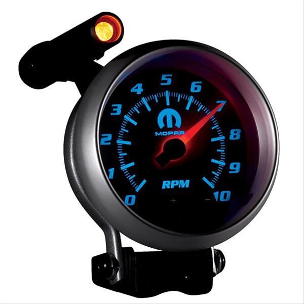 AutoMeter Gauge Tachometer 3-3/4in. 10K RPM Pedestal W/ Ext. Quick-Lite White Mopar thumbnail 5