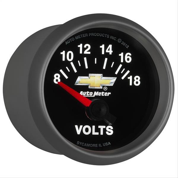 AutoMeter Gauge Voltmeter 2-1/16in. 18V Electric Chevy Gold Bowtie thumbnail 6
