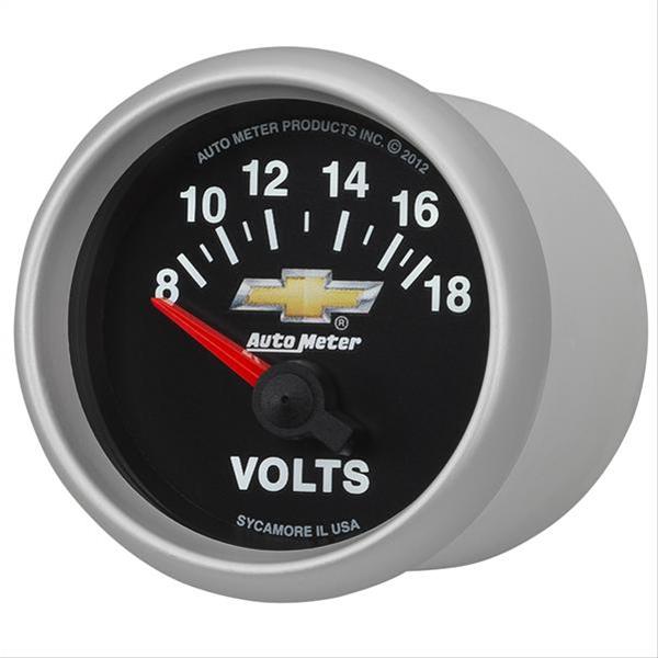 AutoMeter Gauge Voltmeter 2-1/16in. 18V Electric Chevy Gold Bowtie thumbnail 4